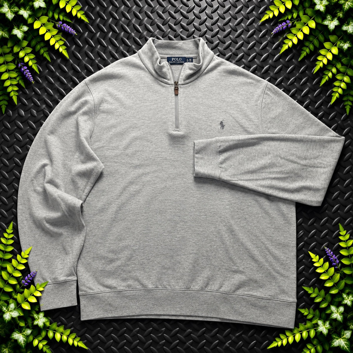 Ralph Lauren Grey 1/4 Zip Jumper | Mens Classic Fit XL / 3787