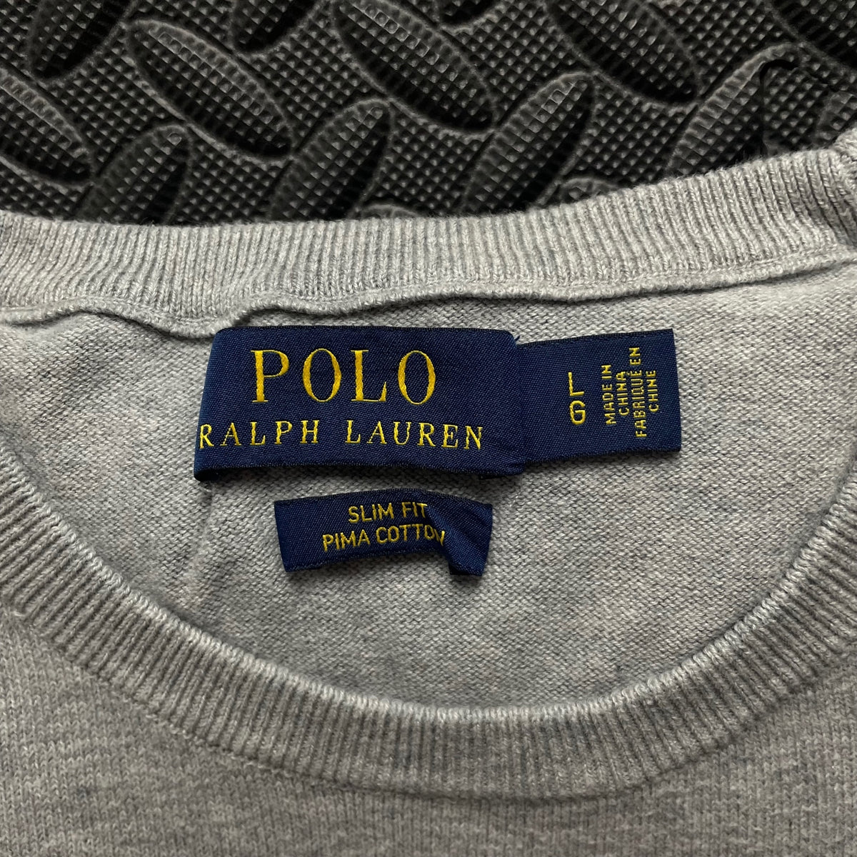 Ralph Lauren Grey Crewneck Jumper | Men’s Slim Fit L / 3686
