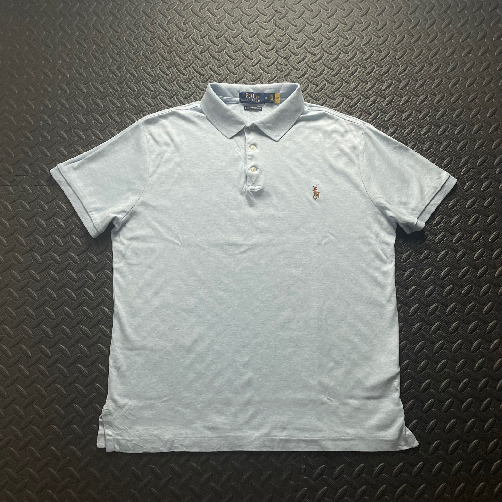 Ralph Lauren Light Blue Polo Shirt | Men’s Custom Slim Fit M / 3396