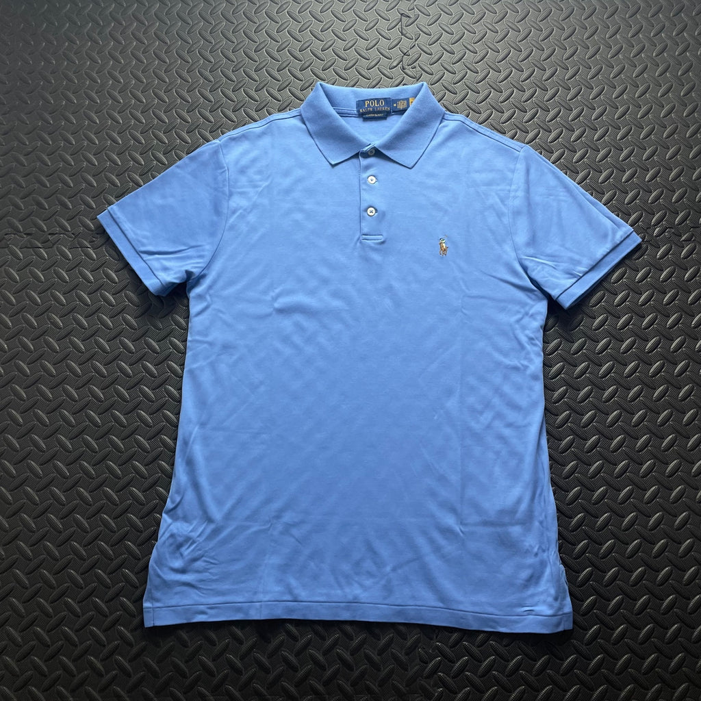 Ralph Lauren Light Blue Polo Shirt | Men’s Custom Slim Fit M / 3754