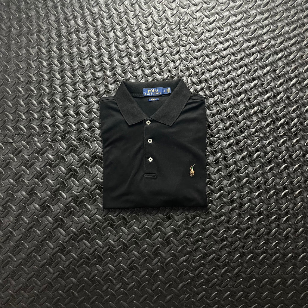 Ralph Lauren Black Polo Shirt | Men’s Slim Fit L / 3606
