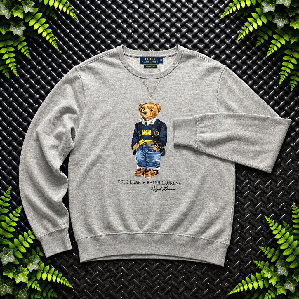 Polo Bear Ralph Lauren Grey Sweatshirt | Men’s Classic Fit S / 3772