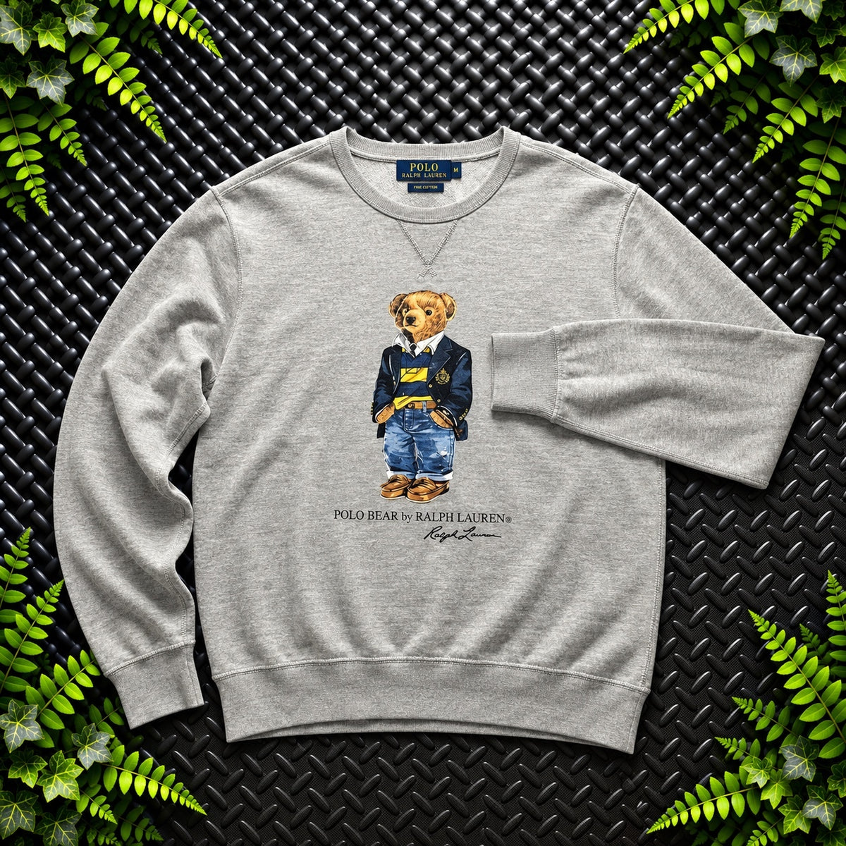 Polo Bear Ralph Lauren Grey Sweatshirt | Men’s Classic Fit S / 3772