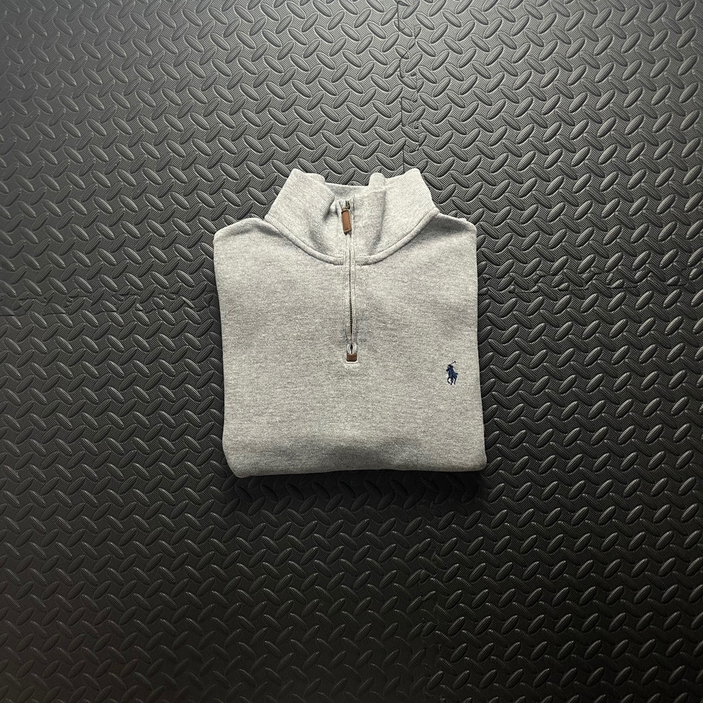 Ralph Lauren Grey 1/4 Zip Polo Shirt | Men’s Classic Fit XXL / 3791