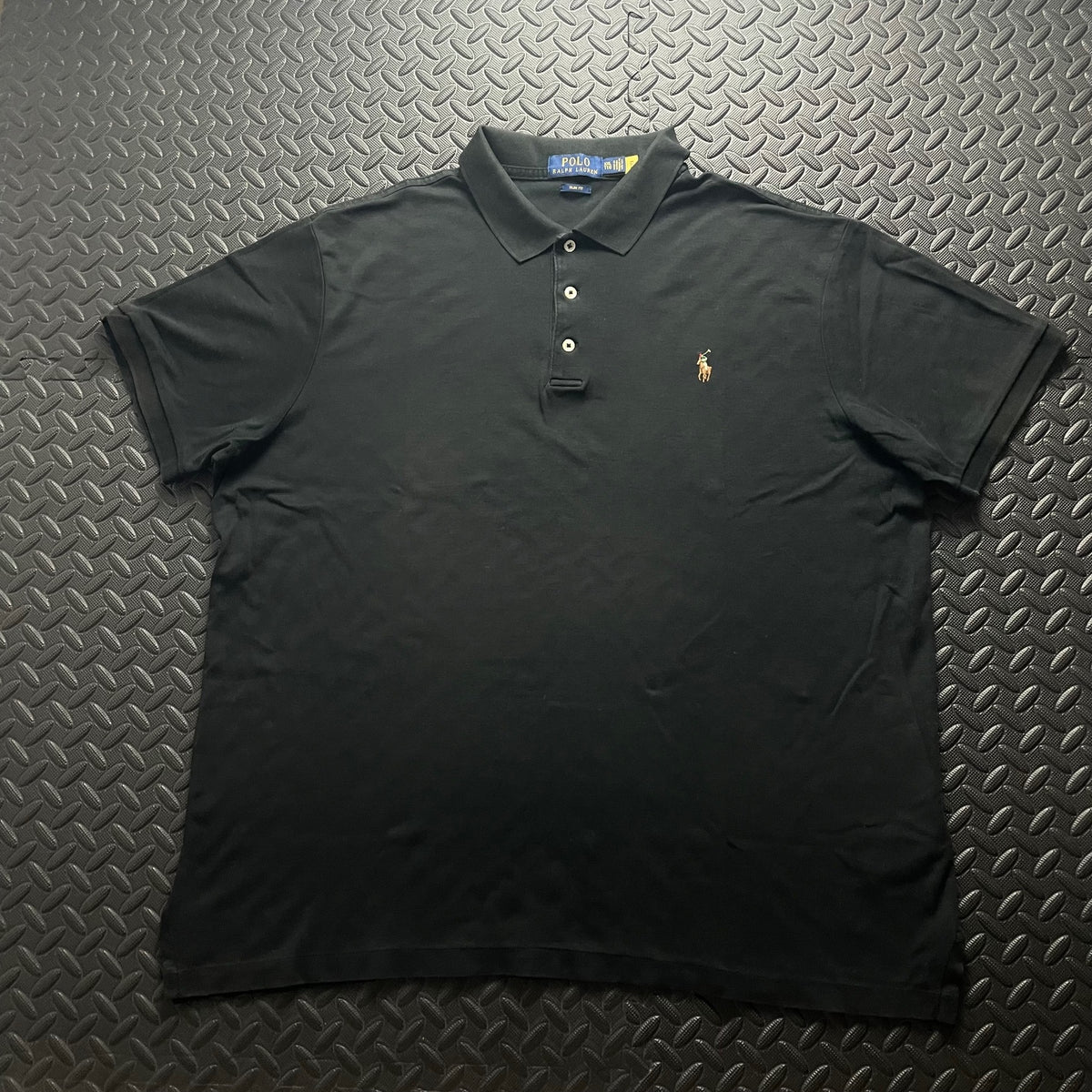 Ralph Lauren Black Polo Shirt | Men’s Slim Fit XXL / 3793