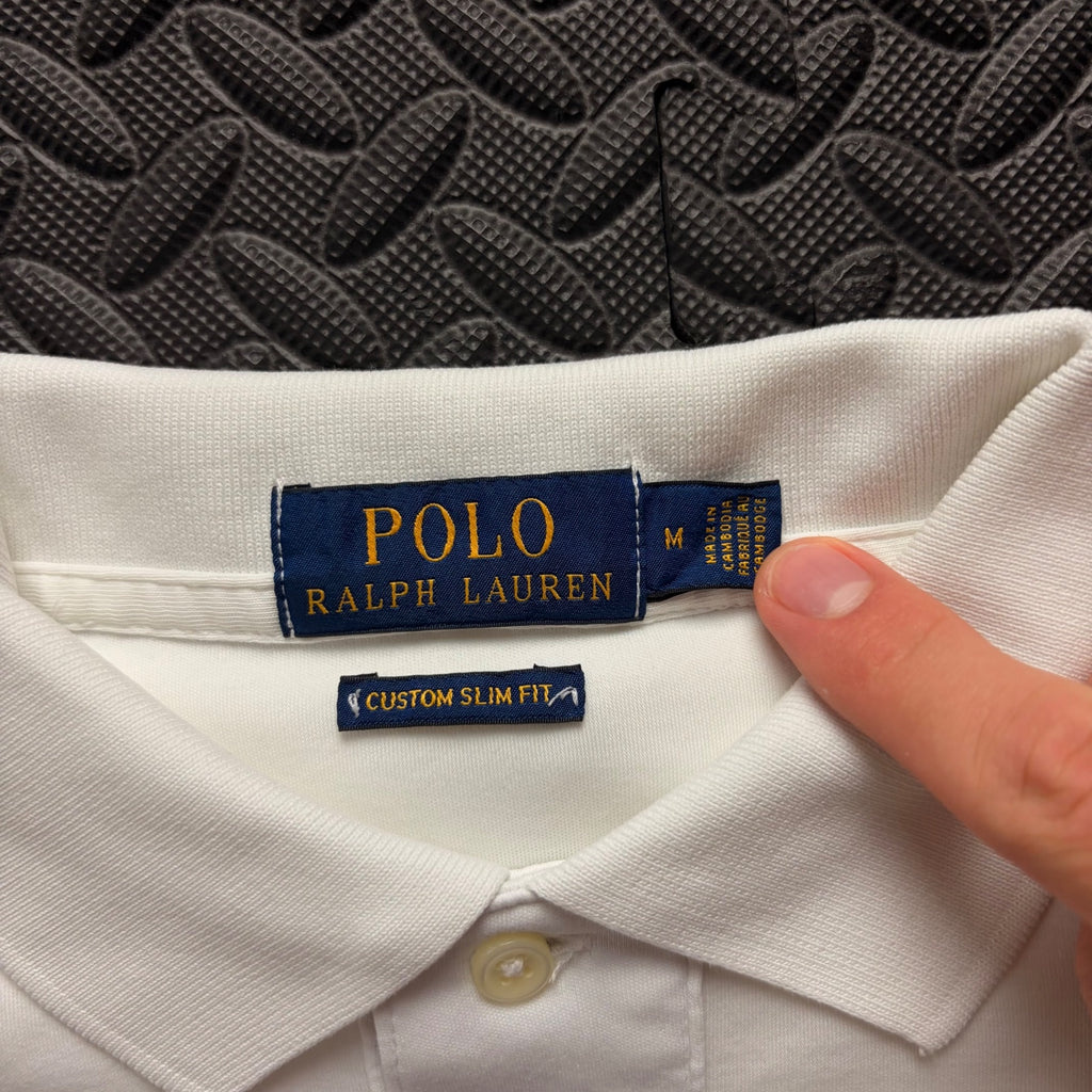 Ralph Lauren White Polo Shirt | Men’s Custom Slim Fit M / 3841