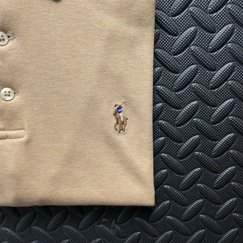 Ralph Lauren Beige Polo Shirt | Men’s Slim Fit M / 3800
