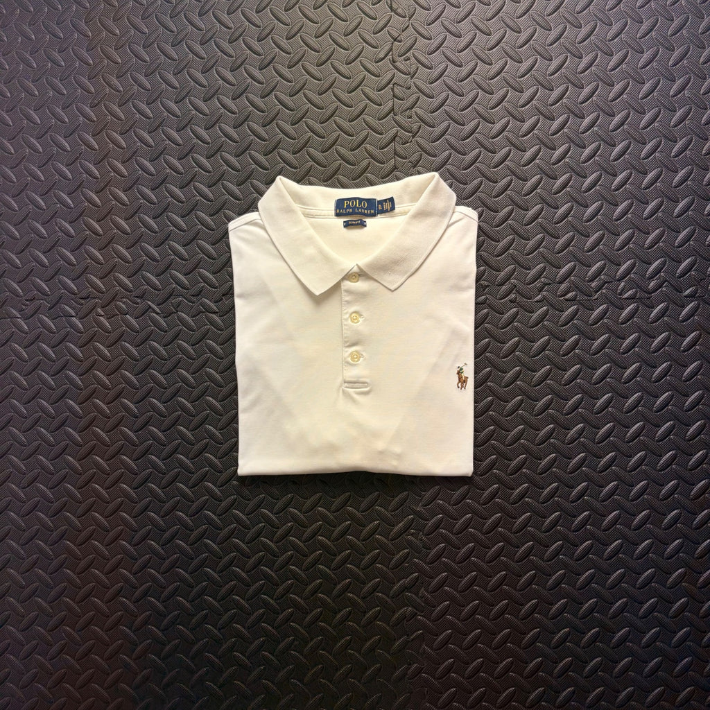 Ralph Lauren White Polo Shirt | Men’s Slim Fit XL / 3831