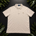 Ralph Lauren Cream Polo Shirt | Men’s Slim Fit L / 3872
