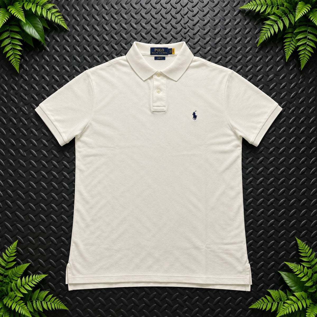 Ralph Lauren White Polo Shirt | Men’s Slim Fit L / 3648