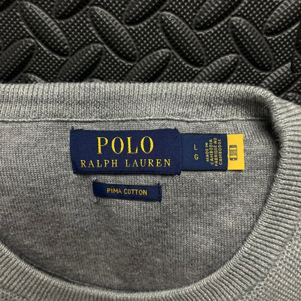 Ralph Lauren Grey Crewneck Jumper | Men’s Classic Fit L / 3680