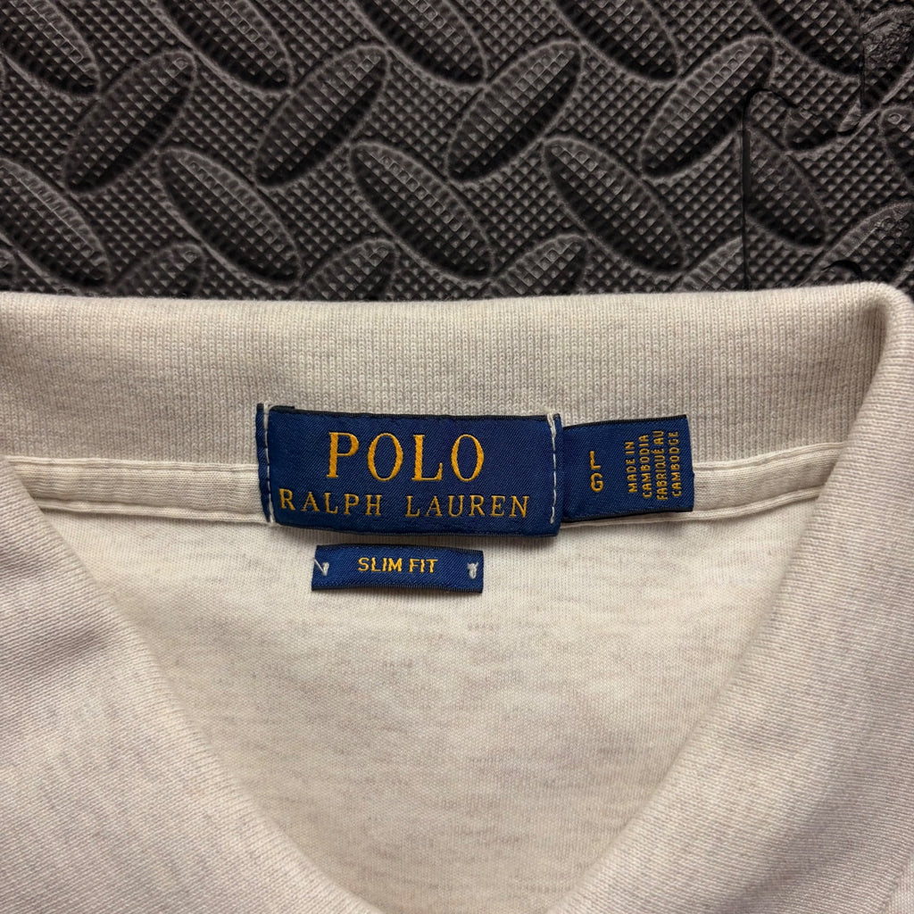 Ralph Lauren Cream Polo Shirt | Men’s Slim Fit L / 3872