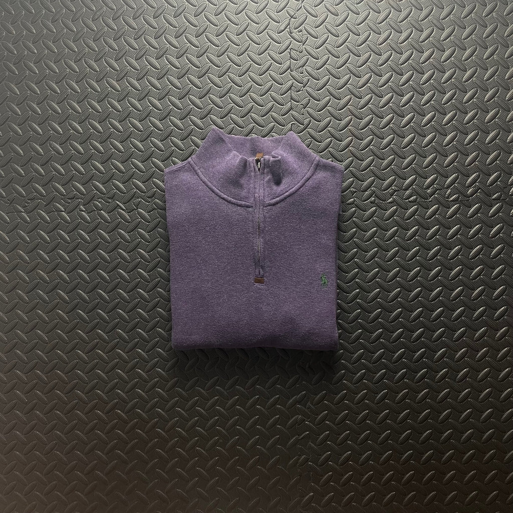 Ralph Lauren Purple 1/4 Zip Jumper | Mens Classic Fit M / 3784
