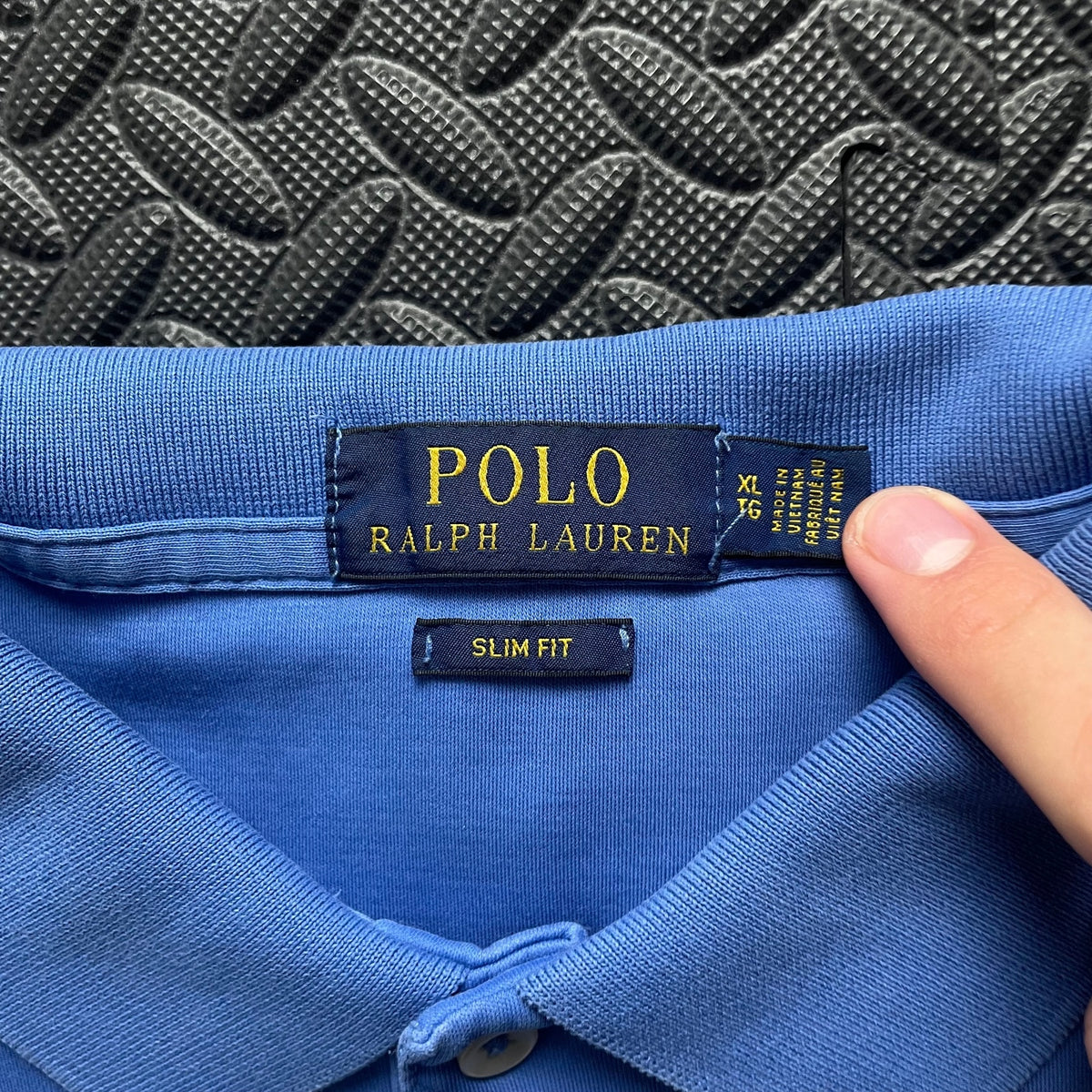 Ralph Lauren Blue Polo Shirt | Men’s Slim Fit XL / 3796