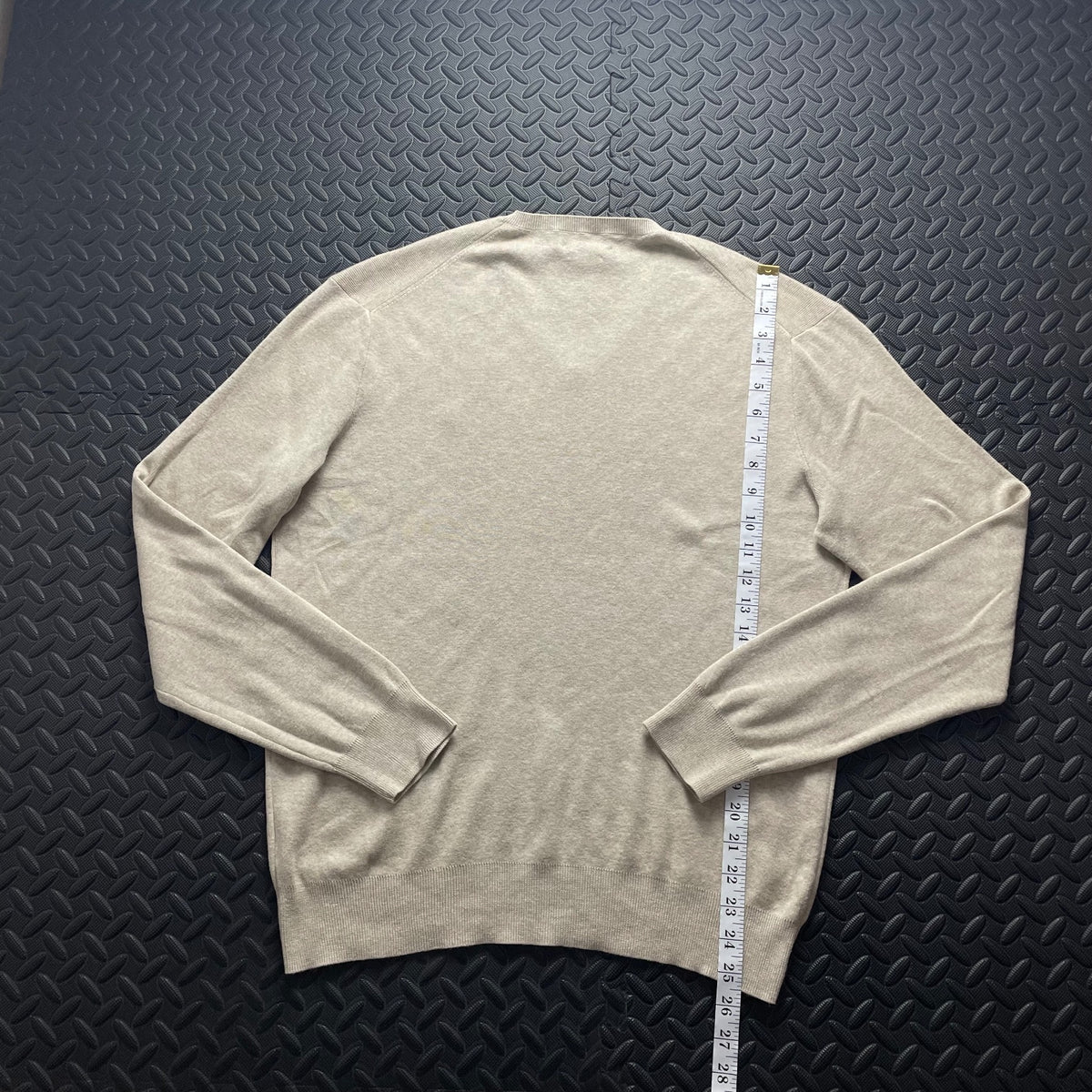 Ralph Lauren Cream V-Neck Jumper | Men’s Classic Fit M / 3742