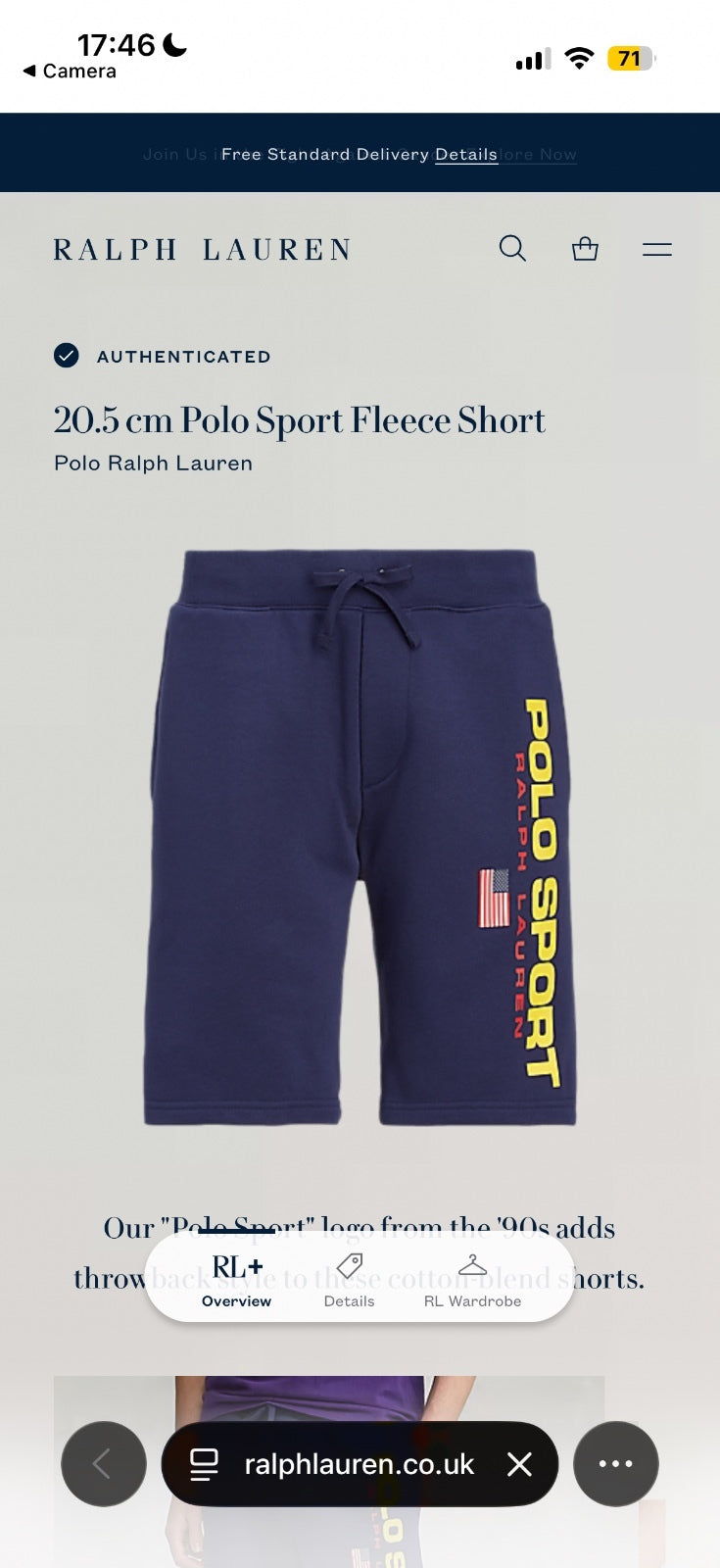 Ralph Lauren Navy Polo Sport Shorts | Men’s M / 3801