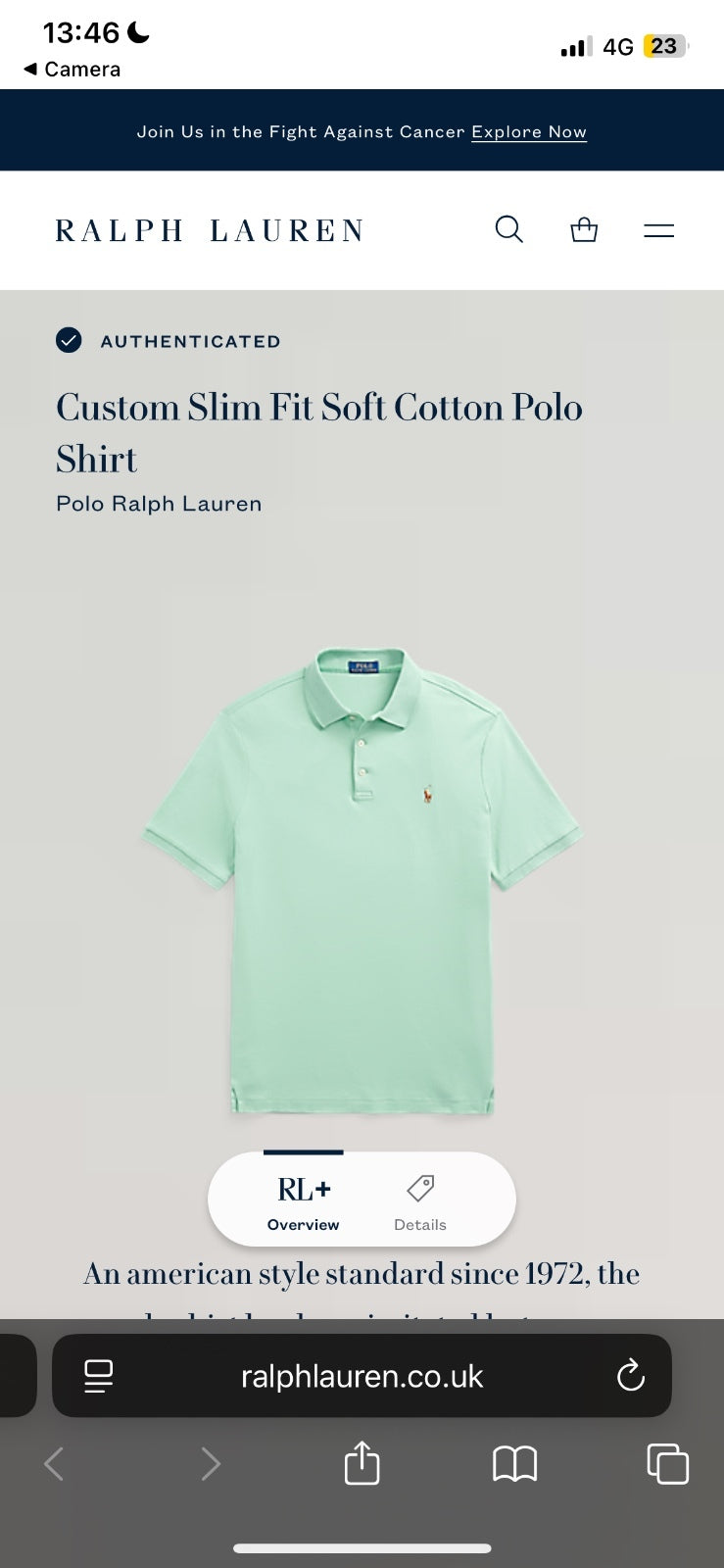 Ralph Lauren Mint Green Polo Shirt | Men’s Custom Slim Fit XXL / 3794