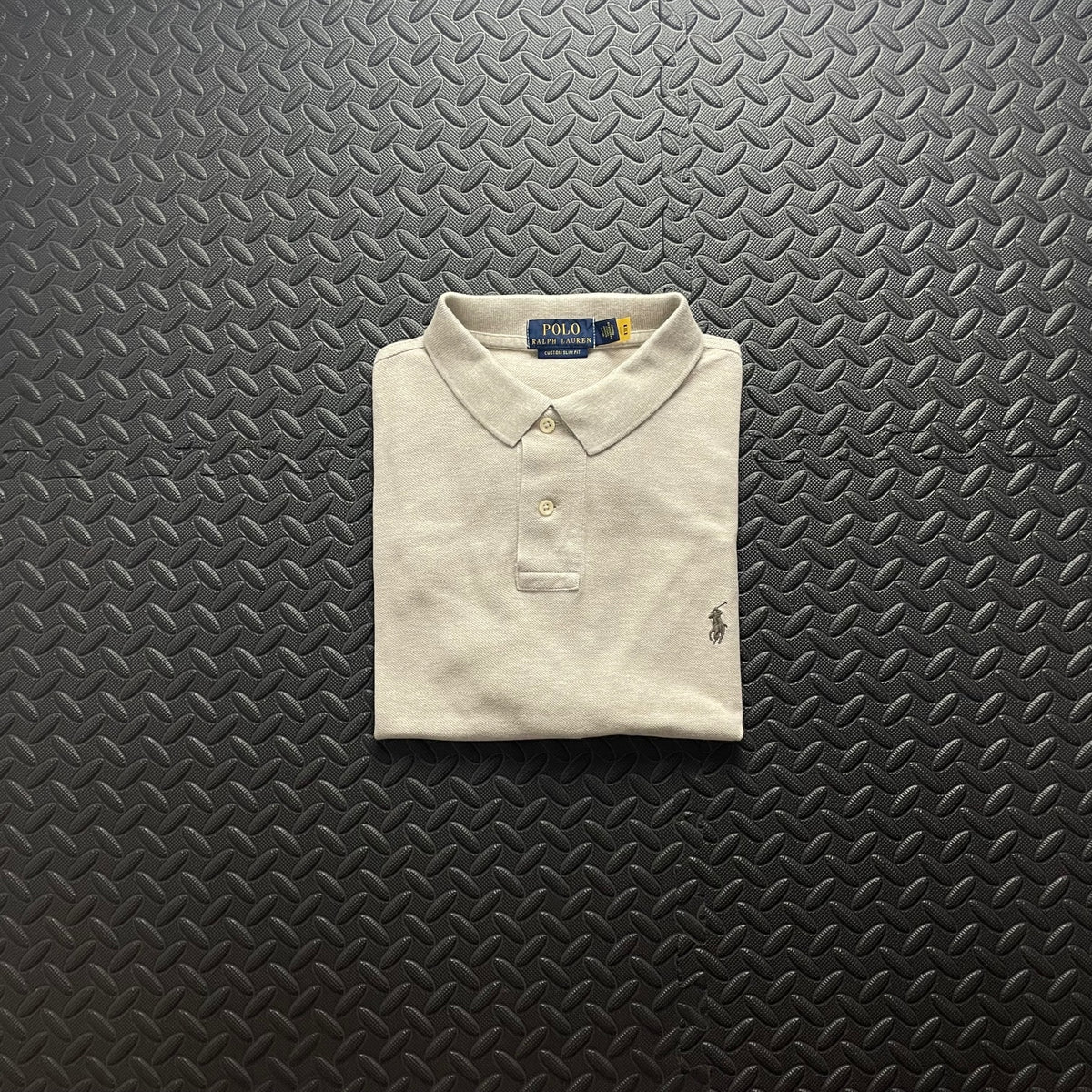 Ralph Lauren Beige Polo Shirt | Men’s Custom Slim Fit L / 3663