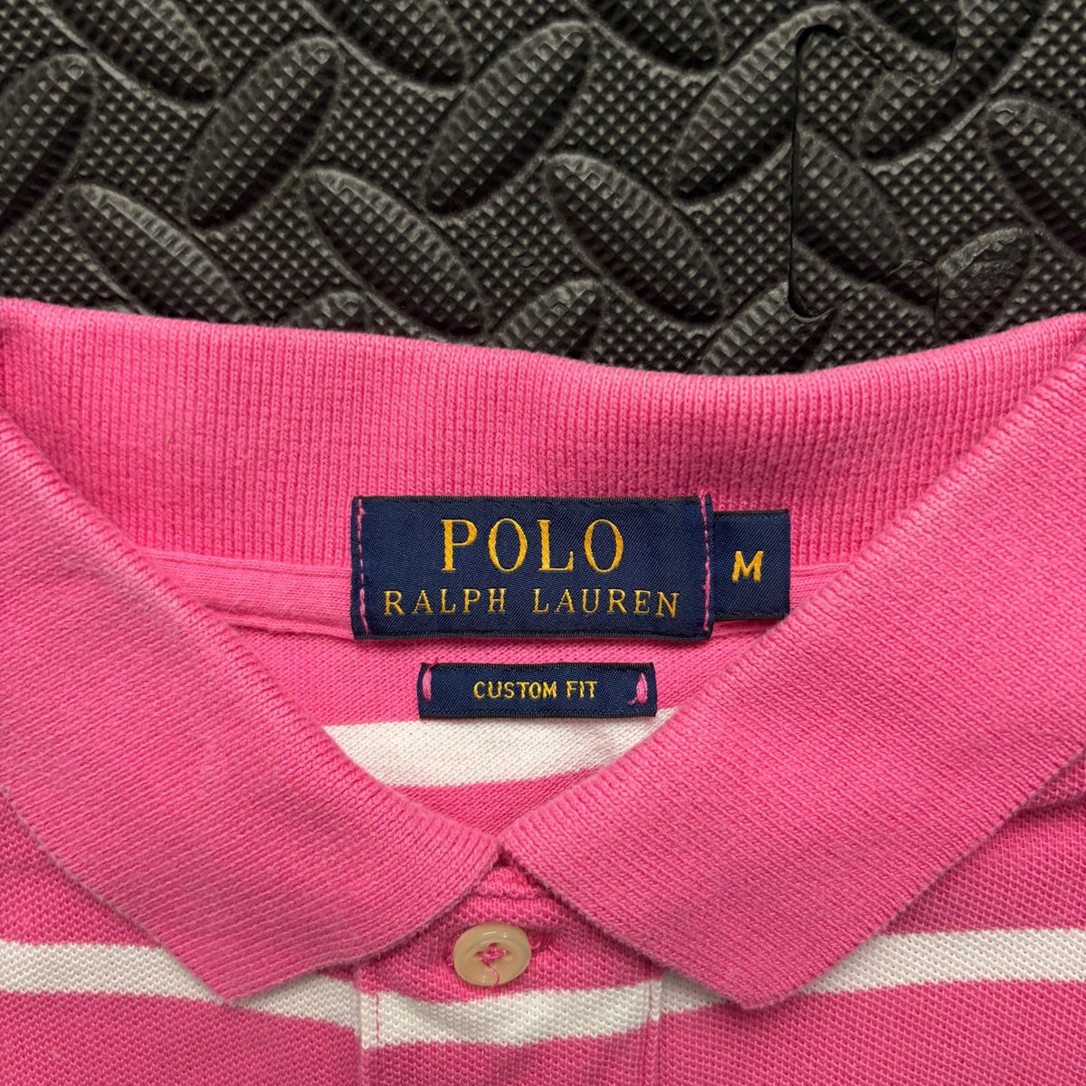 Ralph Lauren Pink Striped Polo Shirt | Men’s Classic Fit M / 3807