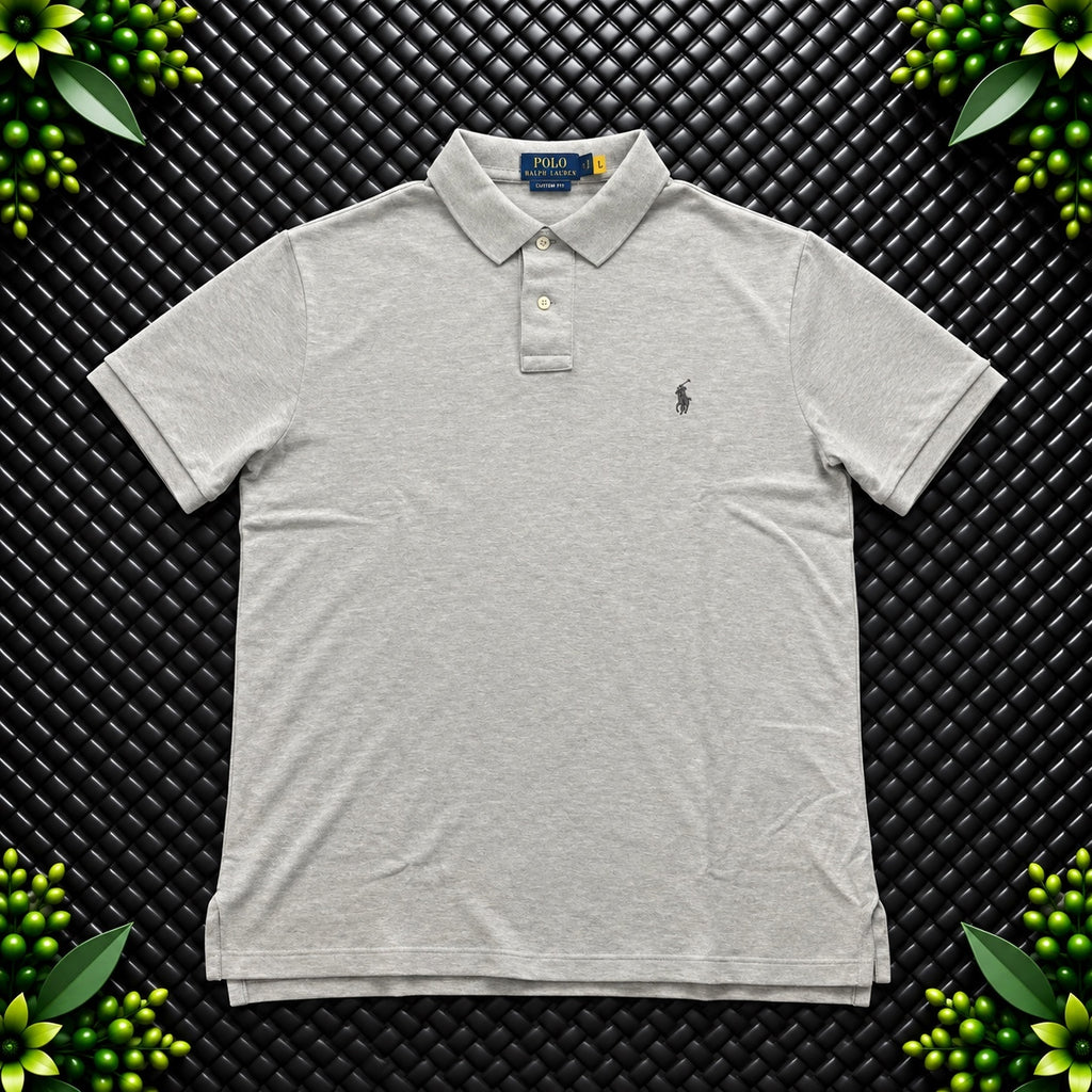 Ralph Lauren Beige Polo Shirt | Men’s Custom Slim Fit L / 3663