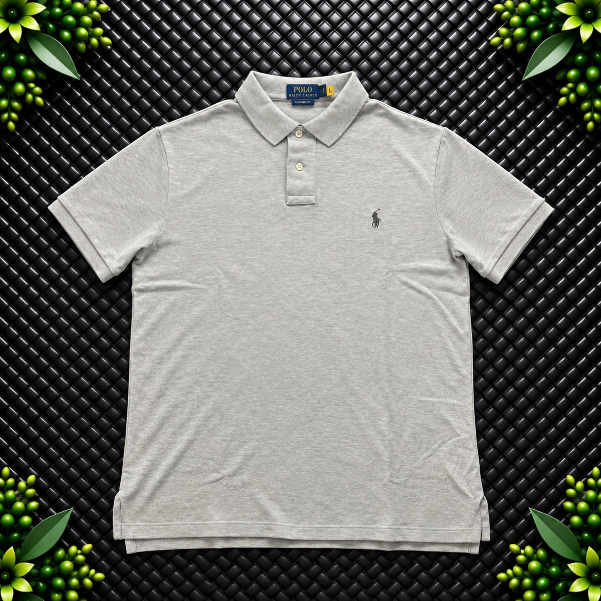 Ralph Lauren Beige Polo Shirt | Men’s Custom Slim Fit L / 3663