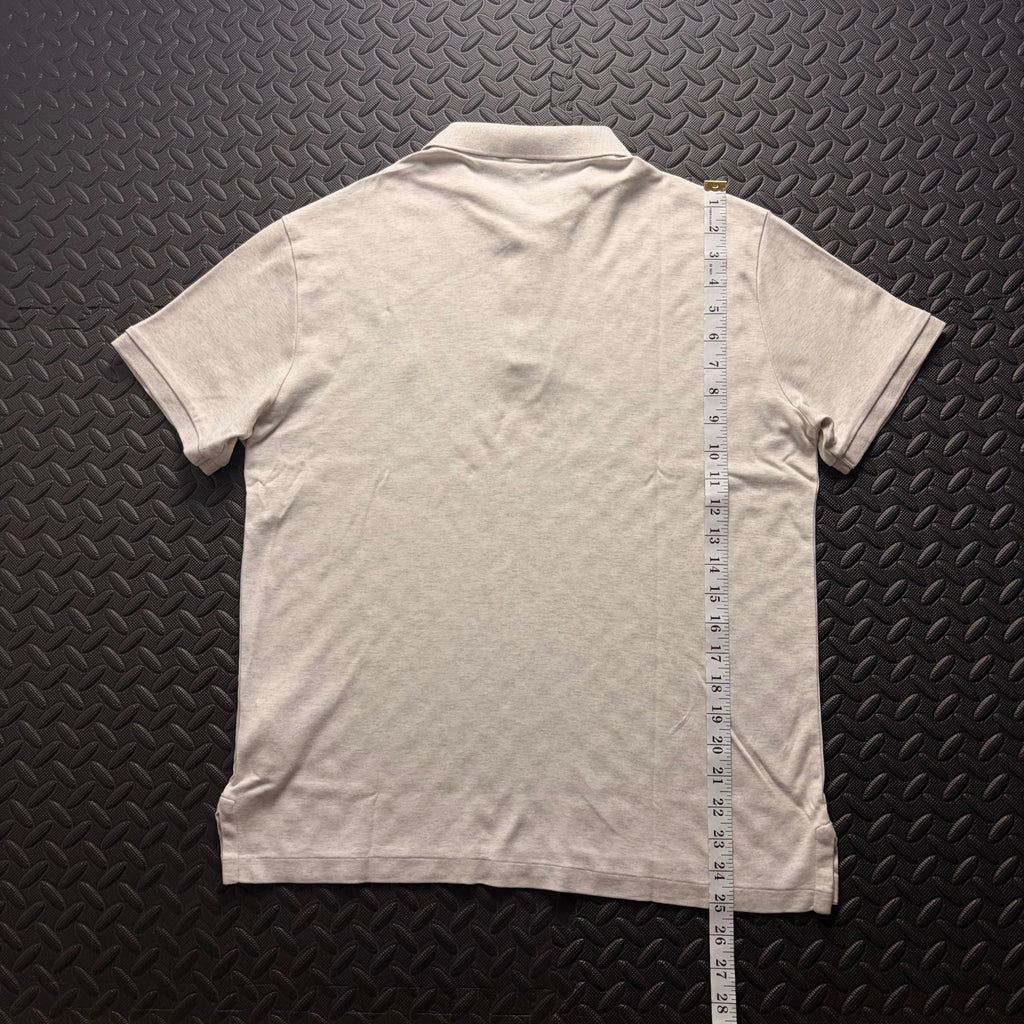 Ralph Lauren Cream Polo Shirt | Men’s Slim Fit L / 3872