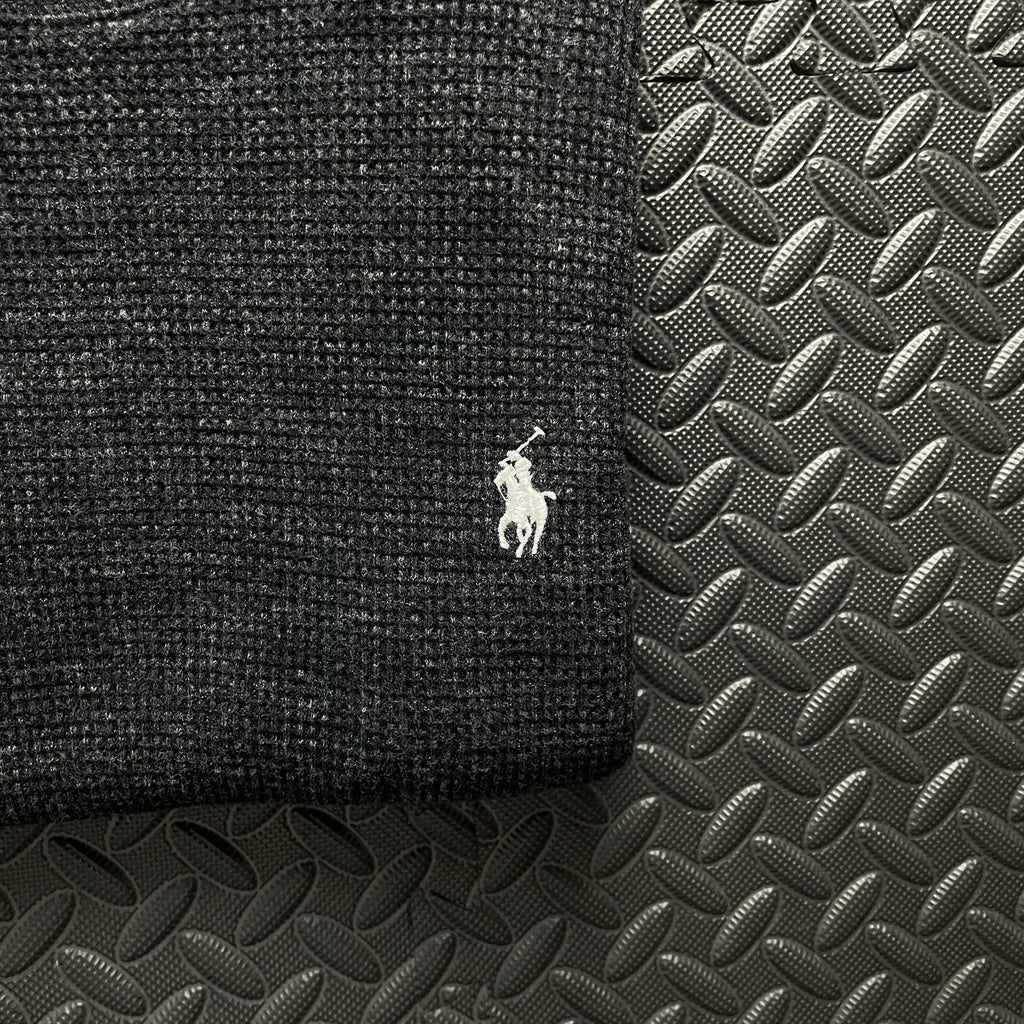 Ralph Lauren Grey Crewneck Waffle Jumper | Men’s Classic Fit L / 3775
