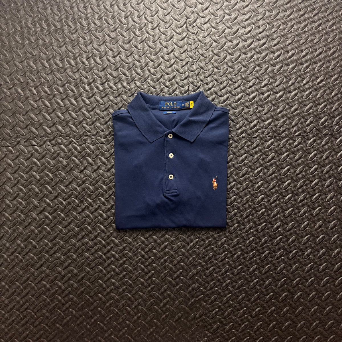 Ralph Lauren Navy Polo Shirt | Men’s Slim Fit M / 3842