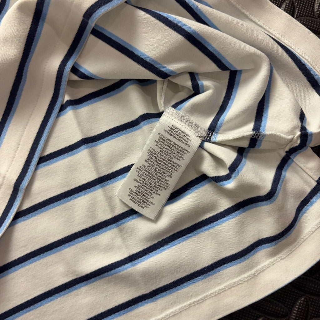 Ralph Lauren White Striped Polo Shirt | Men’s Slim Fit XL / 3813