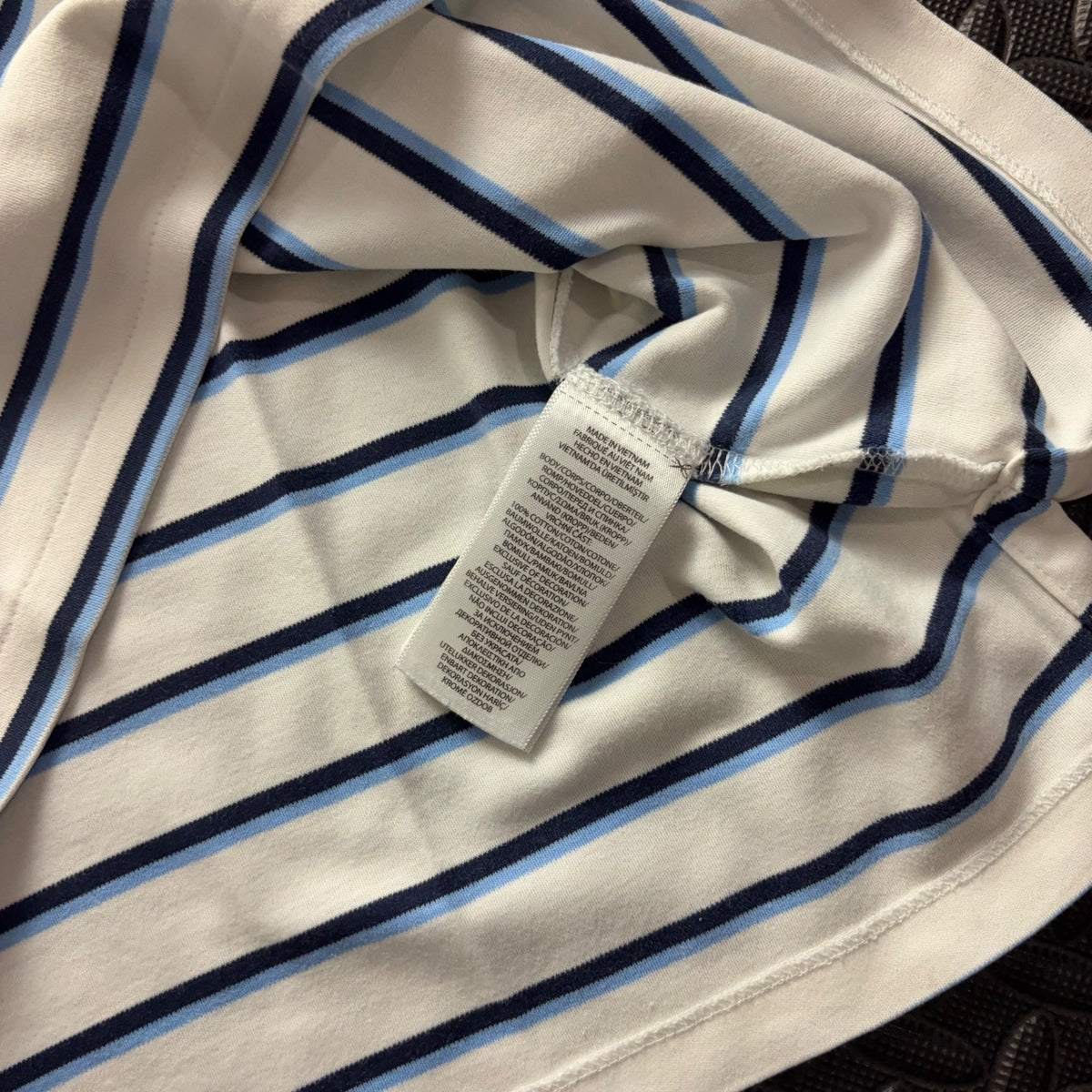 Ralph Lauren White Striped Polo Shirt | Men’s Slim Fit XL / 3813