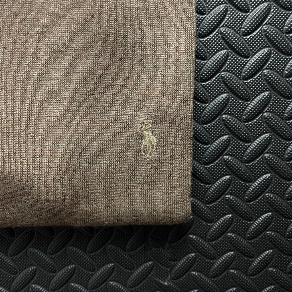 Ralph Lauren Brown Crewneck Jumper / Merino Wool | Mens Classic Fit S / 3678
