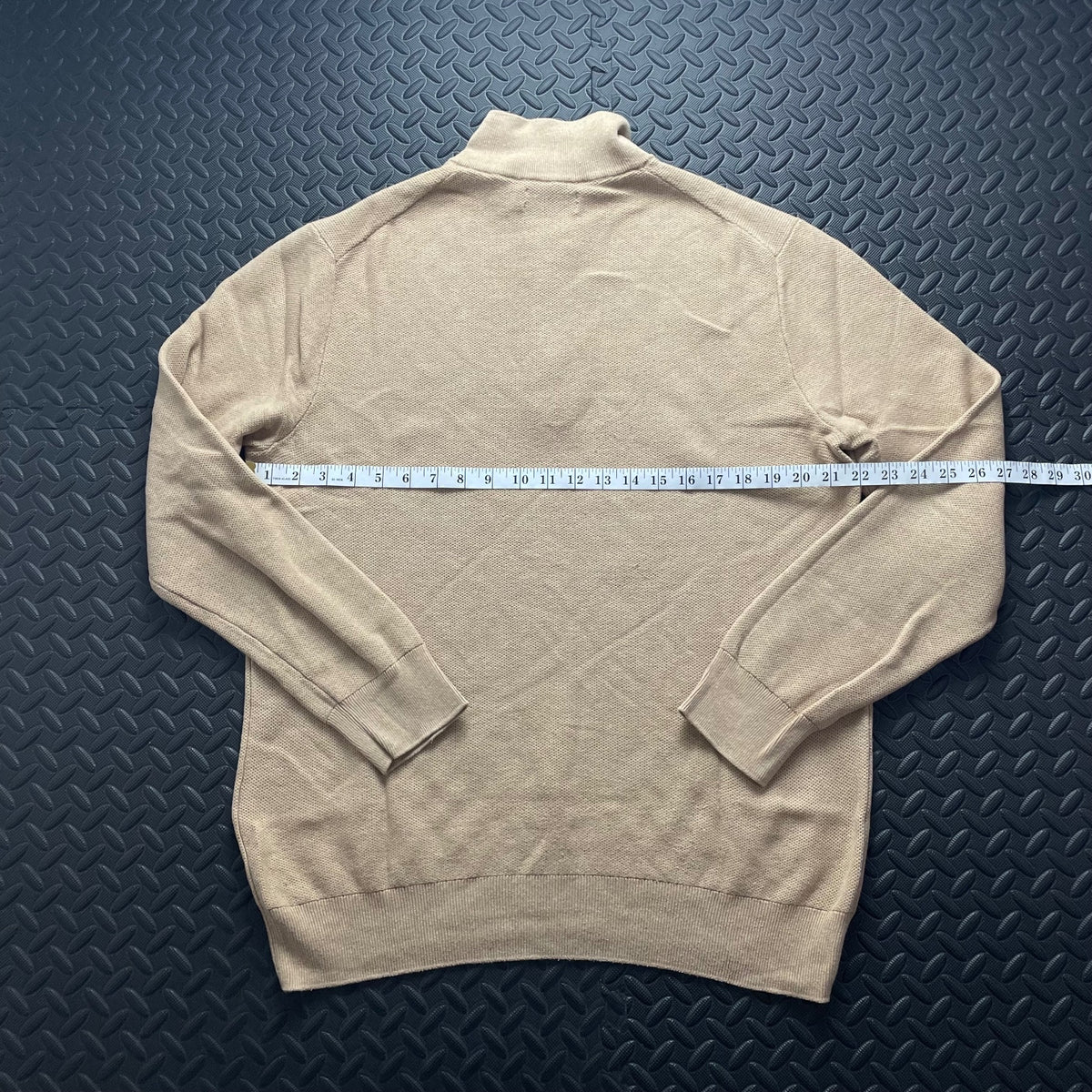 Ralph Lauren Beige 1/4 Zip Jumper | Men’s Classic Fit M / 3727