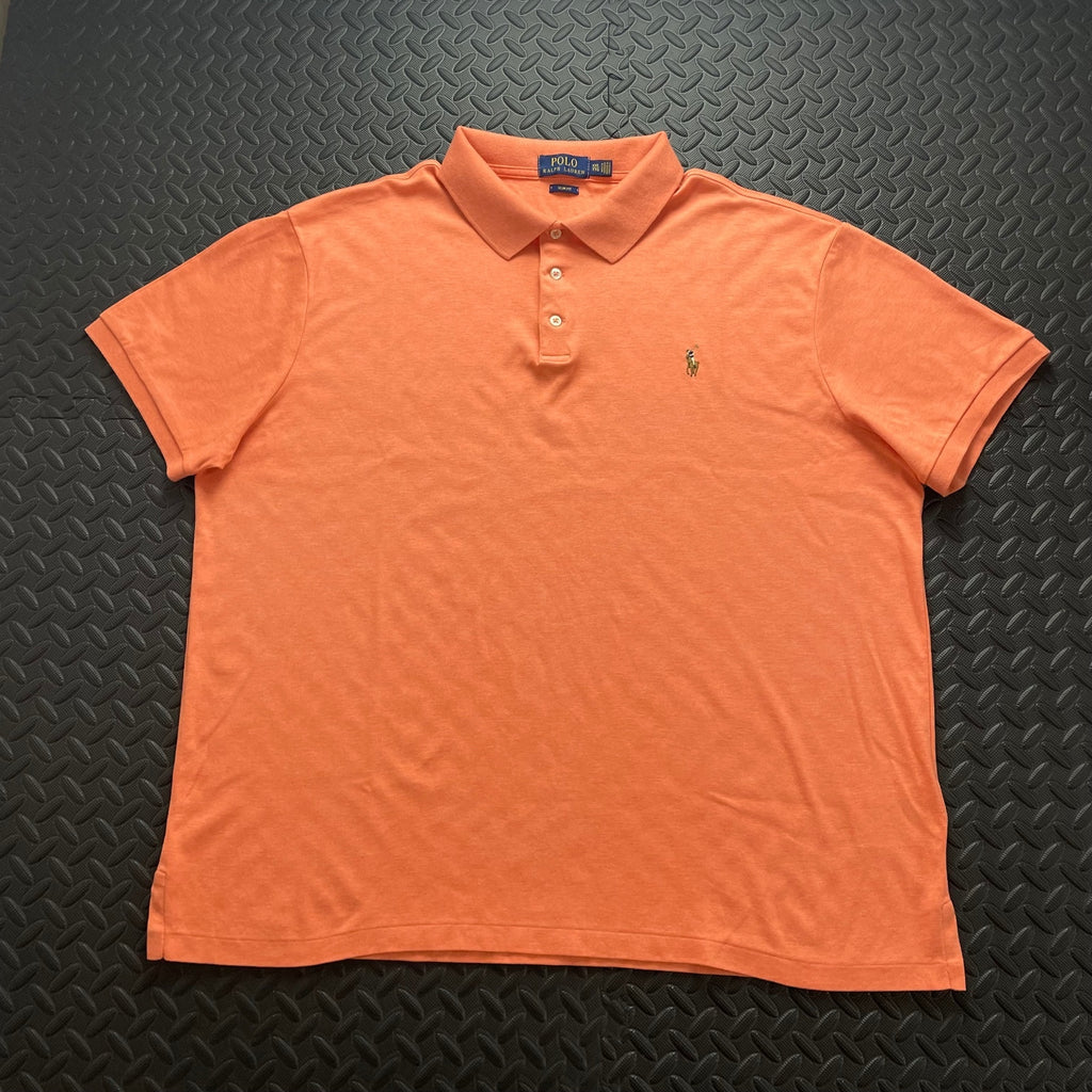 Ralph Lauren Orange Polo Shirt | Men’s Slim Fit XXL / 3718