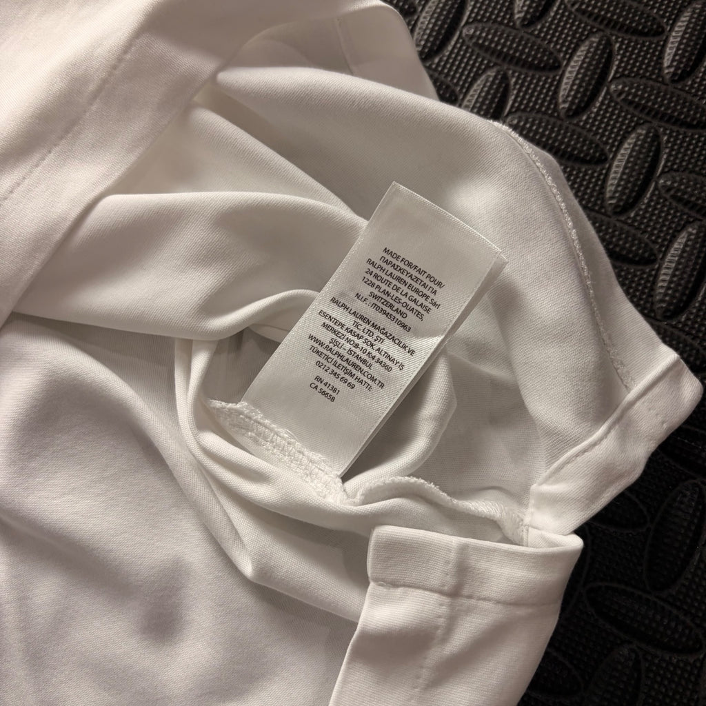 Ralph Lauren White Polo Shirt | Men’s Slim Fit XL / 3816