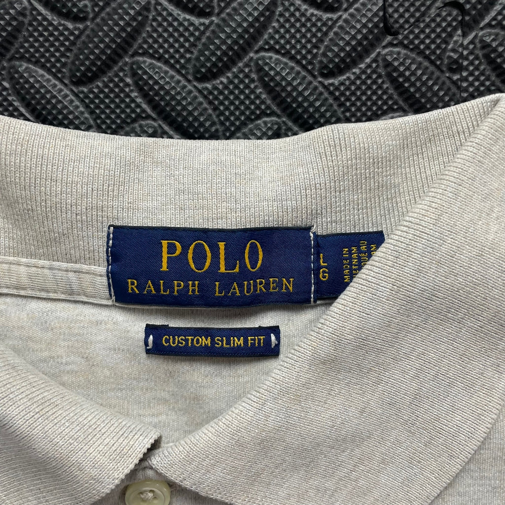Ralph Lauren Beige Polo Shirt | Men’s Custom Slim Fit L / 3709