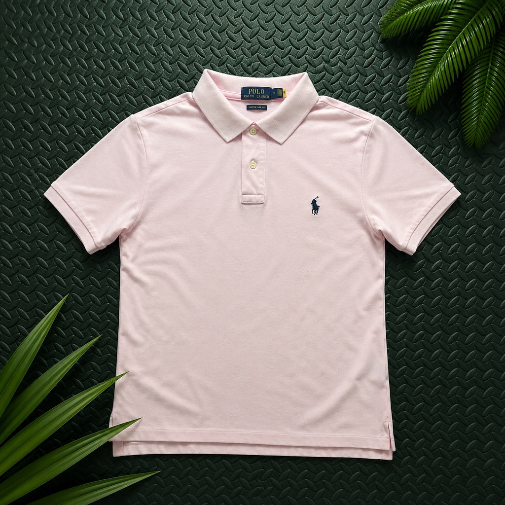 Ralph Lauren Rose Pink Polo Shirt | Men’s Custom Slim Fit M / 3440