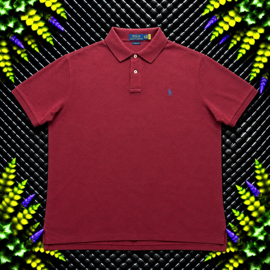 Ralph Lauren Burgundy Polo Shirt | Men’s Classic Fit XXL / 3822