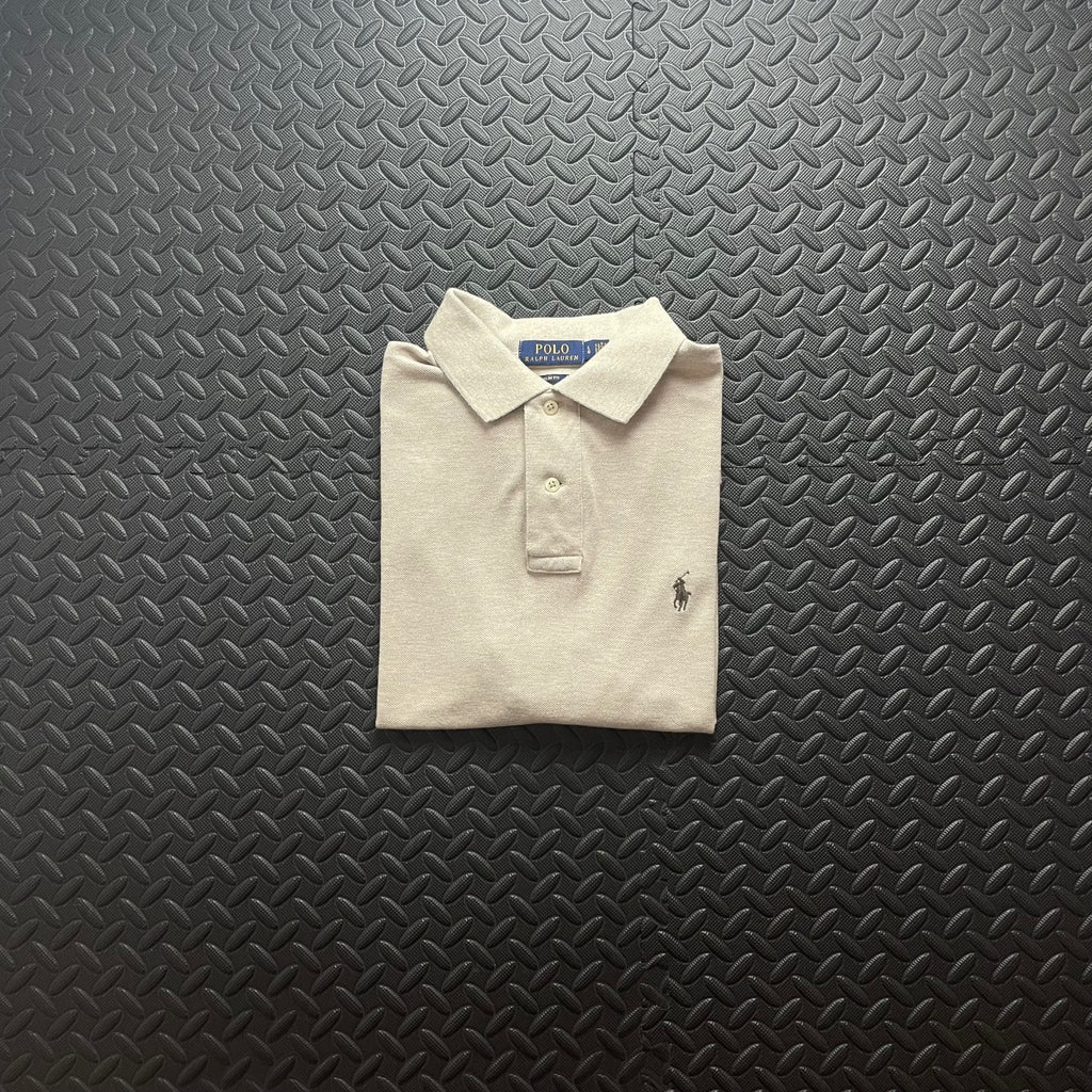 Ralph Lauren Beige Polo Shirt | Men’s Slim Fit L