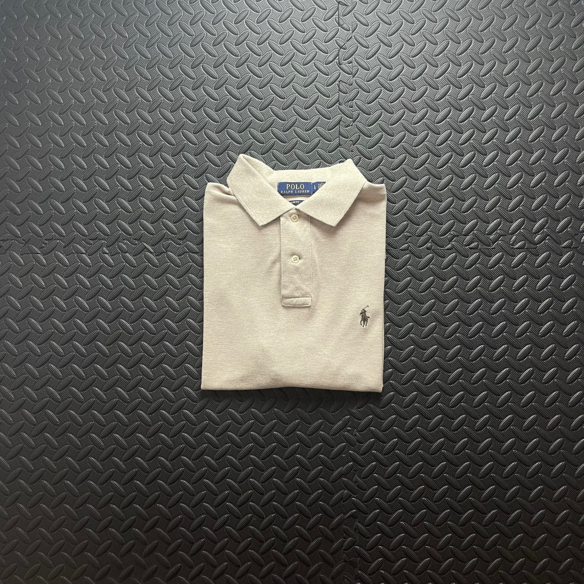 Ralph Lauren Beige Polo Shirt | Men’s Slim Fit L