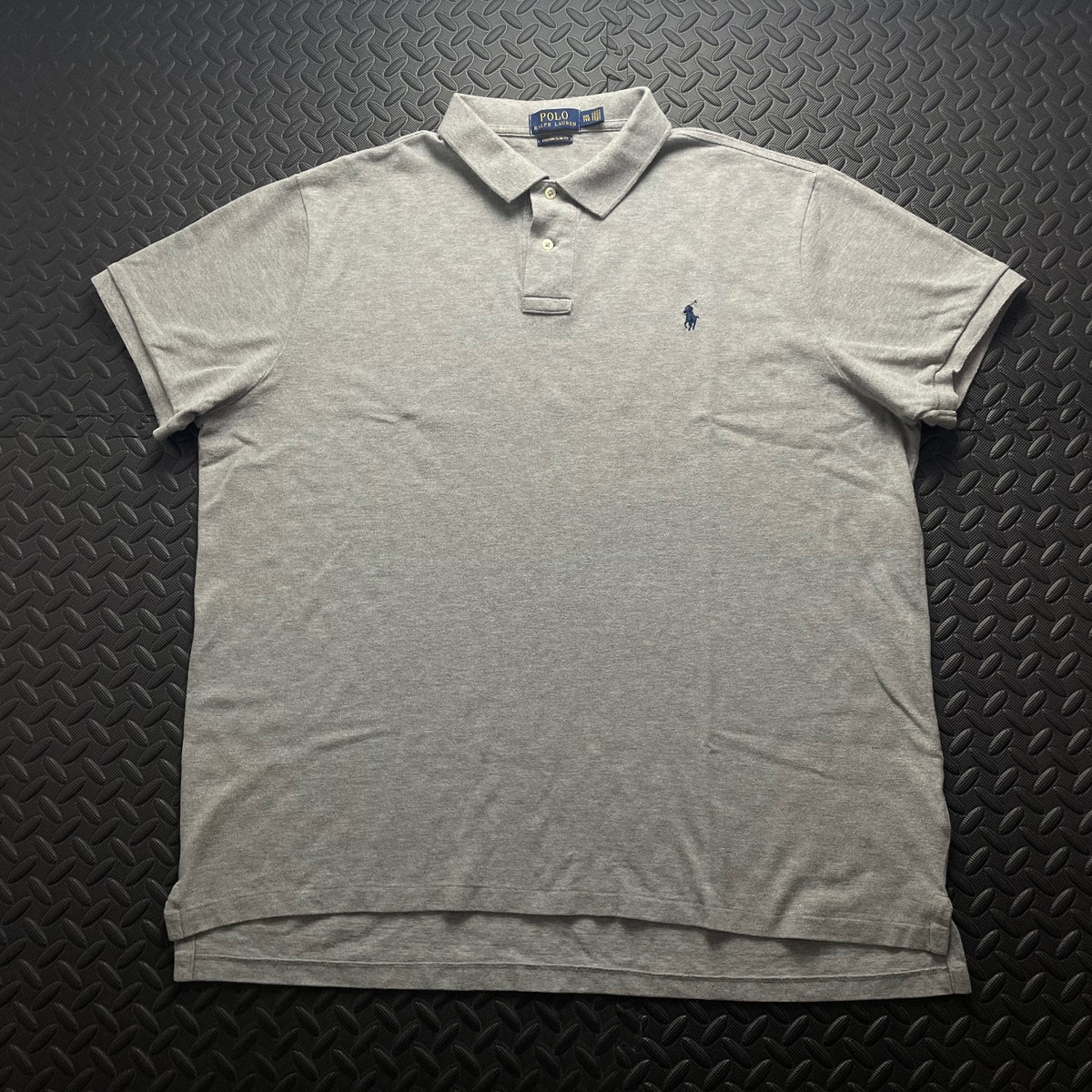 Ralph Lauren Grey Polo Shirt | Men’s Custom Slim Fit XXL / 3748