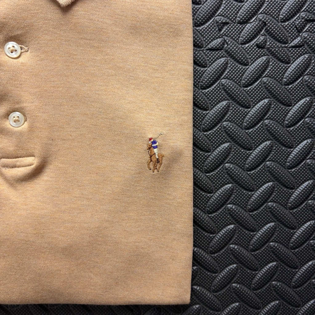 Ralph Lauren Beige Polo Shirt | Men’s Custom Slim Fit M / 3833