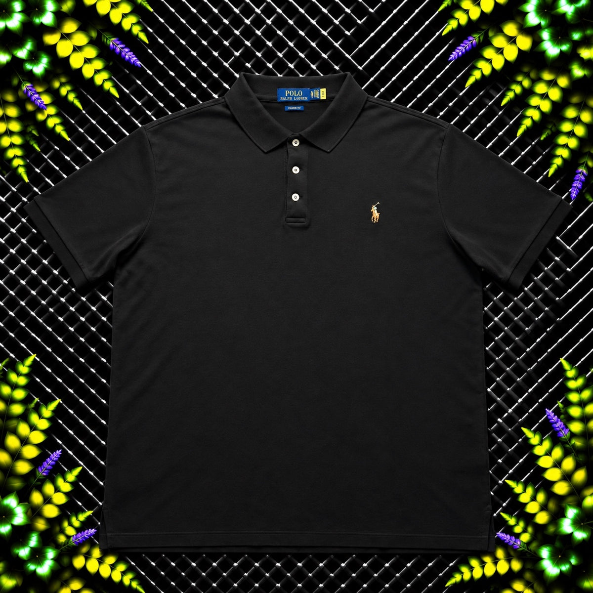 Ralph Lauren Black Polo Shirt | Men’s Slim Fit XL / 3818