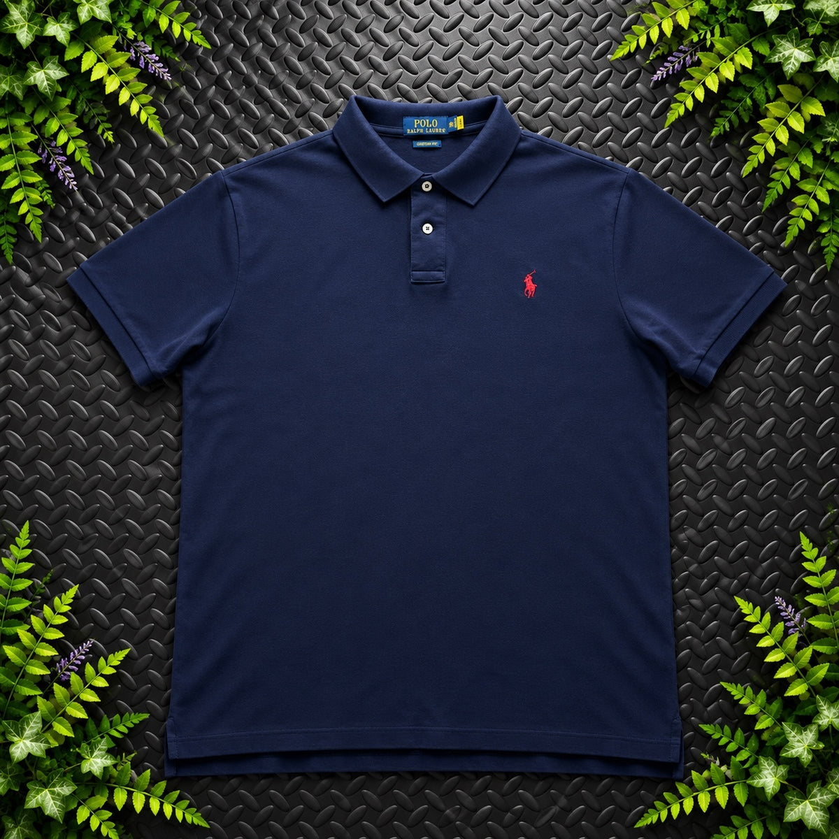 Ralph Lauren Navy Polo Shirt | Men’s Custom Slim Fit XXL / 3792