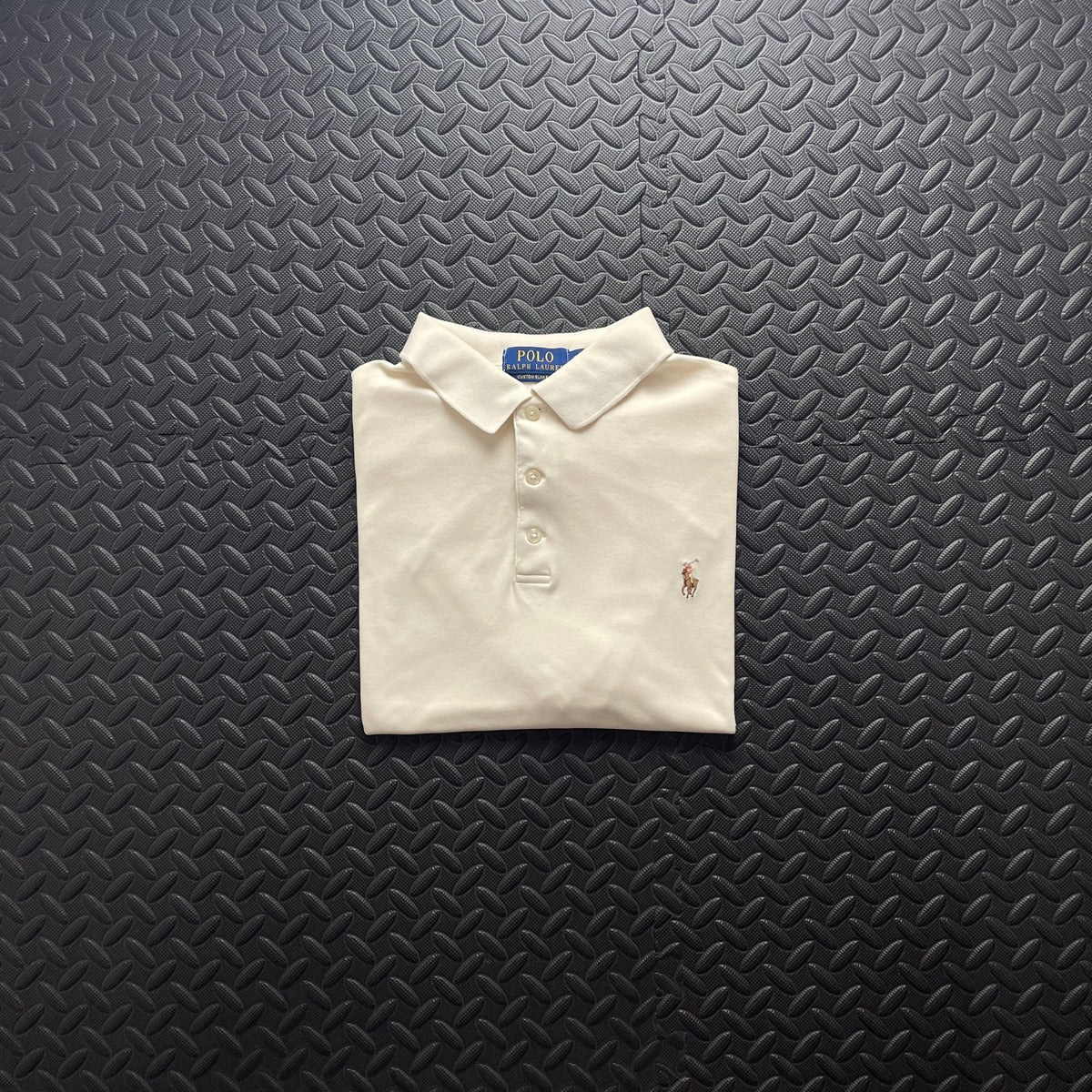 Ralph Lauren Cream Polo Shirt | Men’s Custom Slim Fit L / 3653