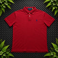 Ralph Lauren Burgundy Red Polo Shirt | Men’s Custom Slim Fit XXL / 3747