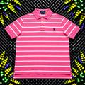 Ralph Lauren Pink Striped Polo Shirt | Men’s Classic Fit M / 3807