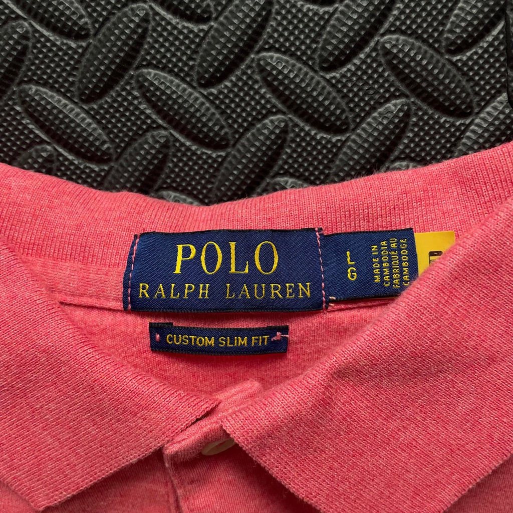 Ralph Lauren Pink Polo Shirt | Men’s Custom Slim Fit L / 3109