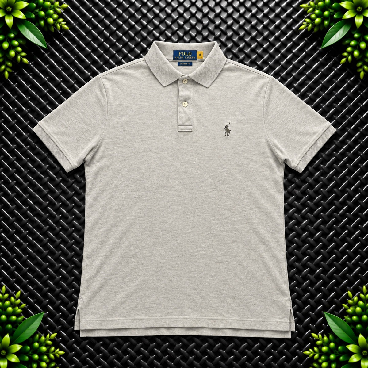 Ralph Lauren Beige Polo Shirt | Men’s Custom Slim Fit M / 3668