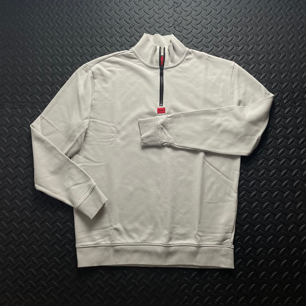 Hugo Boss Cream 1/4 Zip Sweatshirt | Mens Classic Fit S / 3692