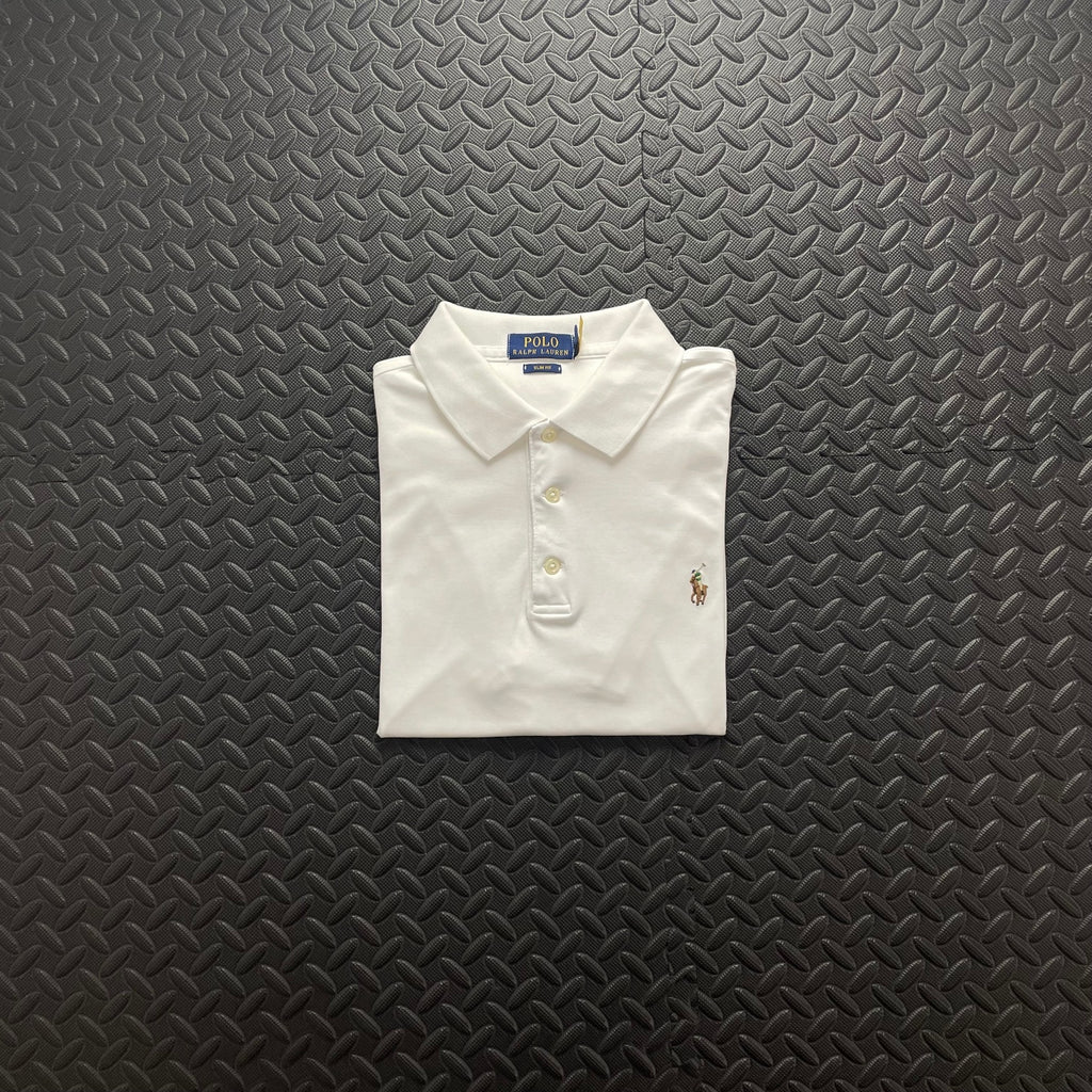 Ralph Lauren White Polo Shirt | Men’s Slim Fit M / 3710